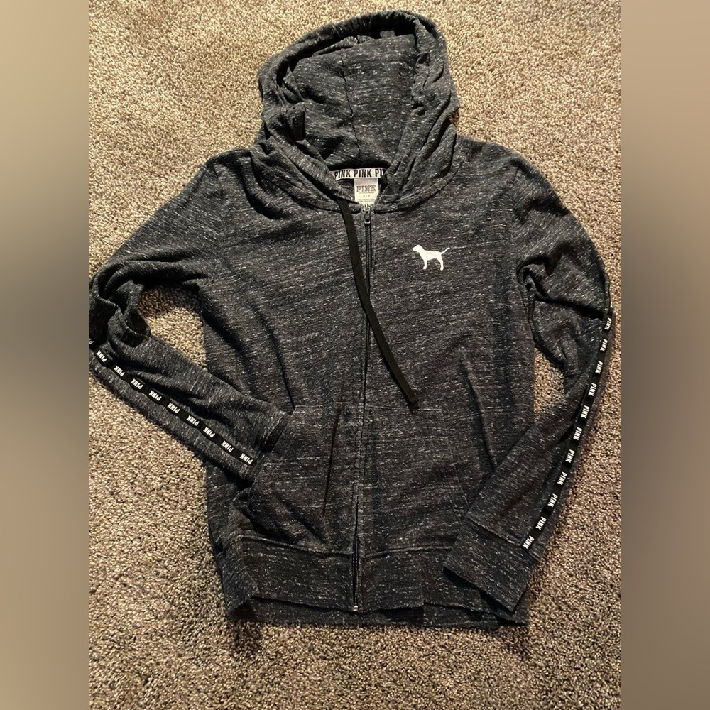PINK Zip up hooded sweatshirt size small